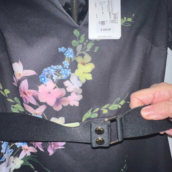 Ted Baker London Floral Black Dress - Picture 3 of 5